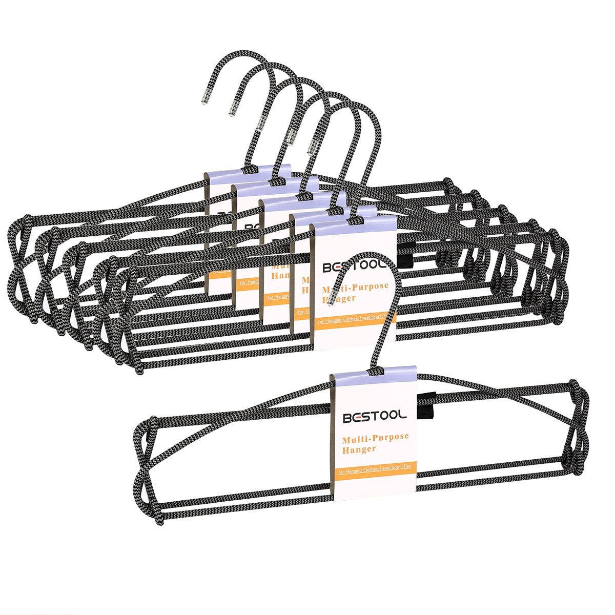 BESTOOL Hangers Heavy Duty Pant Hangers Non Slip Space Saving Trou