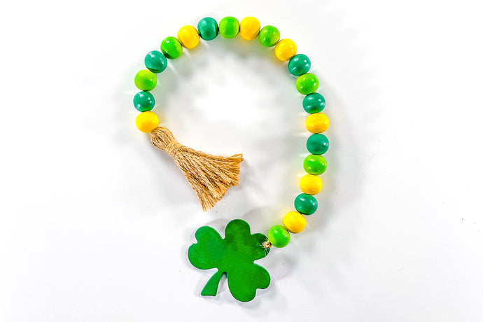How to Make Wood Bead Garland Decor for St. Patrick’s Day