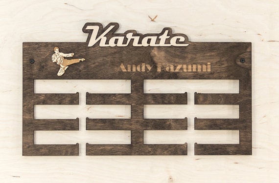 Wall medal hanger for KARATE Martial arts medal rack Karate medal display by PromiDesign