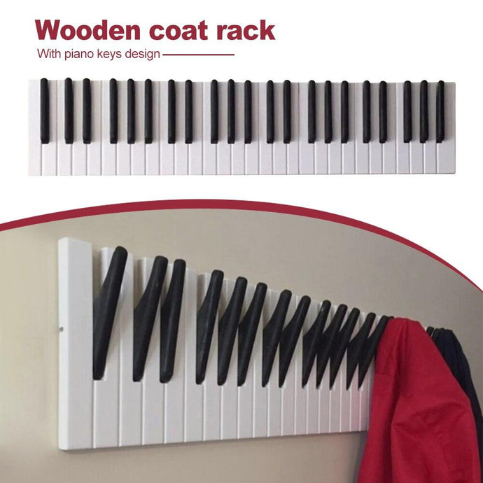Wooden Piano Keys Coat Rack