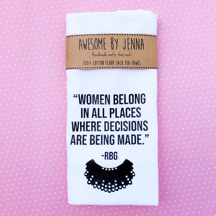 Ruth Bader Ginsberg Tea Towel