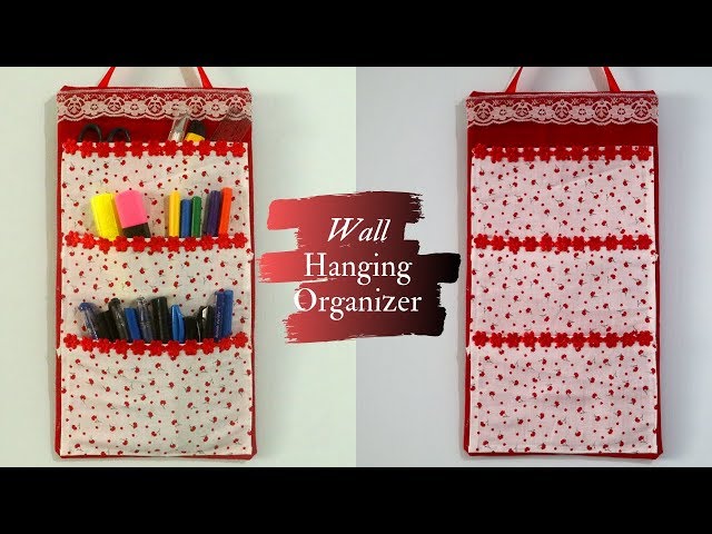 Easy No Sew DIY Organizer which is a multipurpose wall hanging organizer with pockets