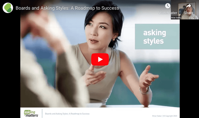 In this webinar, Brian Saber will explain how to use his iconic Asking Styles to improve your board’s governance and ability to fundraise