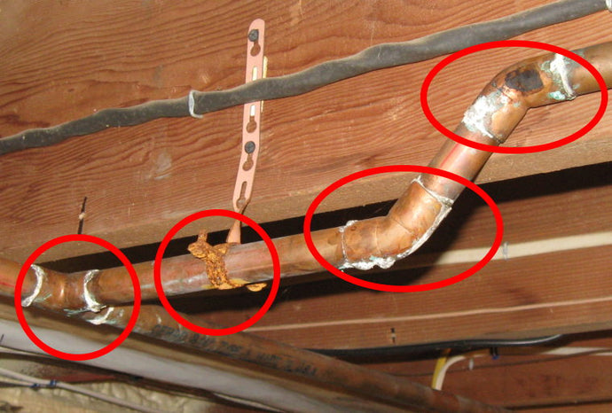 Why is my plumbing work all corroded and rusty???