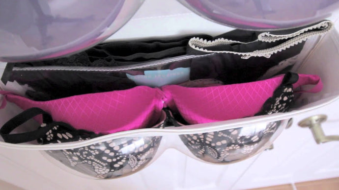 Bra Hanger Hanging Secrets is a Bra and Lingerie Organizer that hangs in the closet or over a door