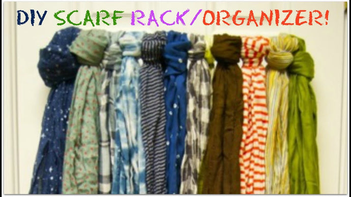 DIY Scarf Hanger/Organizer Rack by 1hotkiddoc (7 years ago)