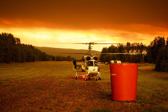Vancouver Island helicopter company sends 10 choppers to battle B.C. blazes
