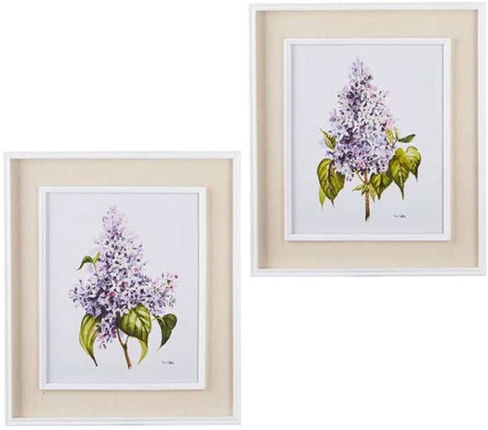 Lilac Stemmed Blooms - Framed Print - 20-1/2-in