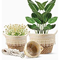 3-Count Icare Macrame Plant Hanger Hand Woven Baskets only $19.99