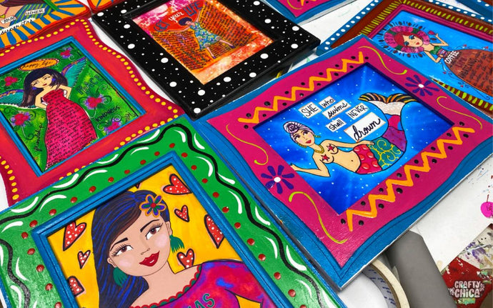 Painted Wood Frames w/Prints