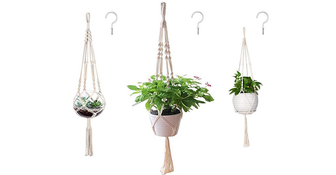 3 Pack Macrame Plant Hanger w/ Hooks – Just $11.99!