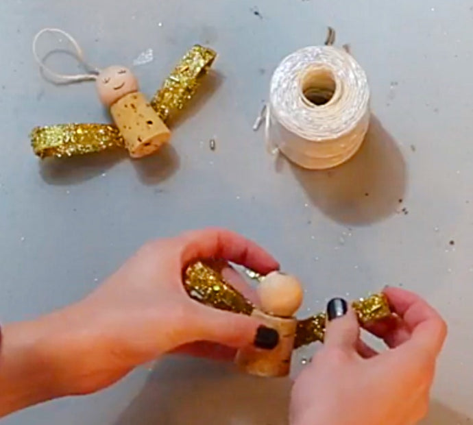 Learn To Make A DIY Cork Christmas Angel