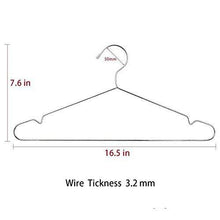 JUNING Wire Hangers, 50 Pack Stainless Steel Strong Metal Clothes Hangers-16.5 Inch, Silvery