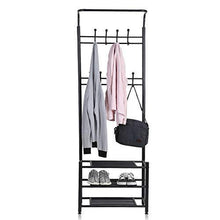 Cheap moorecastle multi purpose entryway shoes storage organizer hall tree bench with coat rack hooks clothes stand perfect home furniture