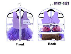 Related small clear dance garment bag 19 inch x 24 inch suit dress and costumes hanging travel storage for clothes shoes and accessories water resistant organizer