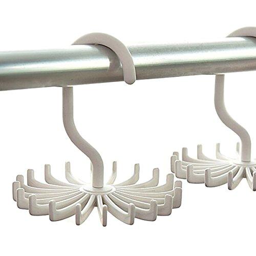 - Zicome Adjustable Rotating 20 Hook Neck Ties Organizer Twirling Tie Rack Hanger Holder - Keep Your Tie & Scarves Neatly Organized