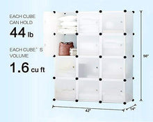 Online shopping kousi storage storage cubes storage shelves clothes storage room organizer storage shelves shelves for storage cubby shelving cube storage bookshelf transparent white 12 cubes storage