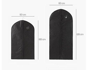 Home garment bags suit bags with clear window for clothes storage and travel hanging suit uniform dance costumes dress and other important garments 3 pack black 128cm x 60cm 50 4x 23 6in