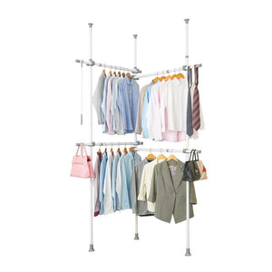 Top rated garment racks adjustable closet organizer with 440lb load heavy duty hang clothes rack for storage and display 55 x 97 expands to 102 x 119