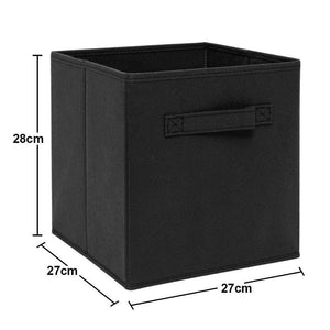 On amazon ximivogue foldable cube storage bin foldable cloth storage cube basket bins boxes organizer containers drawers non lids with handle for nursery home 3 pack black