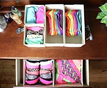 Selection adorn foldable cloth organizer basket bins dresser drawer closet storage cube baskets for underwear bras socks ties scarves hats gloves more 6 piece set beige color