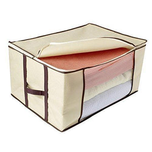 Exclusive ziz home blankets clothes storage bag 3 pack breathable anti mold material closet organization used for linen storage blanket storage sweater storage duvet storage bags eco friendly clear window