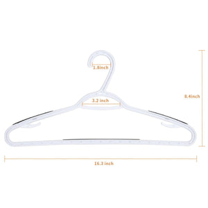 Amazon timmy plastic hangers 40 pack heavy duty clothes hangers with built in grip non slip pads space saving super lightweight organizer for closet wardrobe perfect for blouses shirts and morewhite grey