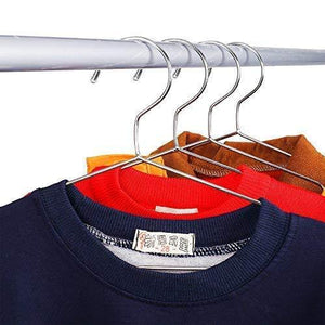 Jetdio 12.5" Children Stainless Steel Clothes Shirts Hanger with Notches, Children Hanger, Cute Small Strong Coats Hanger for Kids, 30Pack