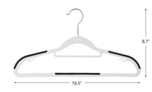 Best seller  finnhomy heavy duty 50 pack plastic hangers durable clothes hangers with non slip pads space saving organizer for bedroom closet great for shirts pants white