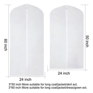 Order now cm cumizon garment bags hanging garment covers for long dresses translucent suit bag set of 6 with full length zipper for dance costumes gown dress clothes storage 24x50 60 inch