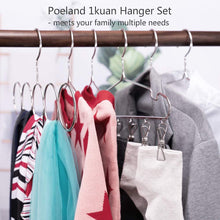 Poeland 1kuan Clothes Hanger Set 304 Stainless Steel Standard High-end Hangers & Kids Hanger & Sock Hanger & Scarf Hnager