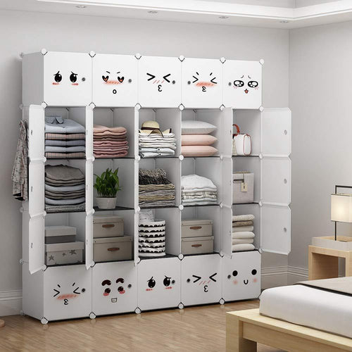 Organize with yozo modular closet portable wardrobe dreeser organizer clothes storage organizer chest of drawers cube shelving for teens kids diy furniture white 8 cubes