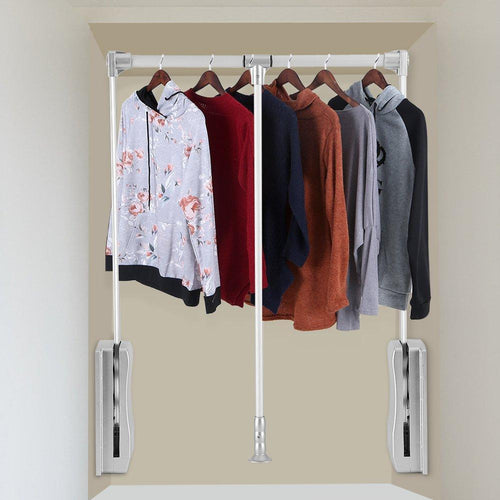 Online shopping estink wardrobe hanger lift pull down wardrobe rail adjustable width wardrobe clothes hanging rail soft return space saving adjustable 19 29 25inch