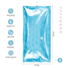 Shop taili hanging vacuum storage bags for clothes set of 4 long 53x27 6 inches space saver bags for suits dress coats or jackets vacuum sealed clothing bags for closet organizer and storage