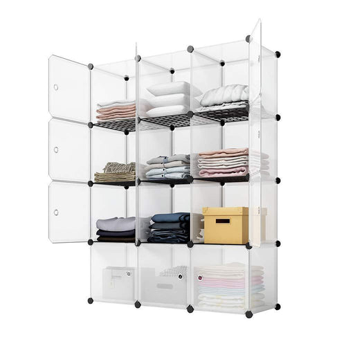 Kitchen kousi storage storage cubes storage shelves clothes storage room organizer storage shelves shelves for storage cubby shelving cube storage bookshelf transparent white 12 cubes storage