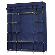 Buy halffle closet storage organizer 5 layer 12 compartment non woven fabric wardrobe portable clothes closet shelves with metal shelves and dustproof non woven fabric cover us stock navy blue