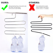 8 Pack Multi Pants Hangers Rack for Closet Organization,STAR-FLY Stainless Steel S-shape 5 Layer Clothes Hangers for Space Saving Storage