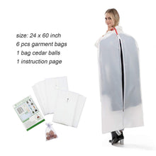 Order now allhom dust proof clothing bags pack of 6 pcs 60 inch large hanging garment bags and cedar balls for coat long dress gowns and dance costumes