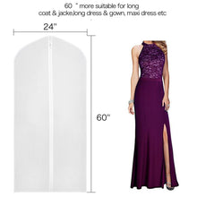 Online shopping zilink garment bags for long dresses 60 inch translucent suit bag with full length zipper set of 6 for dance costumes gown dress clothes storage upgraded version