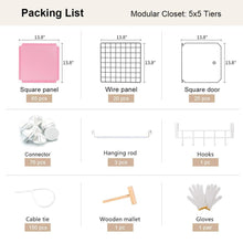 Save yozo modular closet cloth storage organizer portable kids wardrobe chest of drawer ube shelving unit multifunction toy cabinet bookshelf diy furniture pink 25 cubes