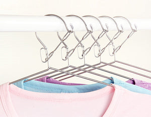 Anles Windproof hanger Strong Metal Stainless Steel Clothes Hangers 20 pcs