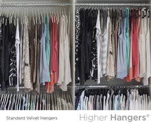 New higher hangers space saving velvet clothes hangers slimline heavy duty closet organizers helps reduce wrinkles and clutter great for dorms and increasing closet space 40 pack black velvet