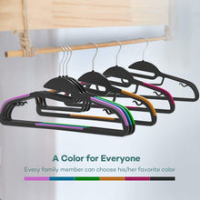 Organize with sable 60 pack plastic clothes hangers space saving ultra thin with 10 finger clips non slip heavy duty s shape for tight collars 6 colors for shorts pants shirts scarves