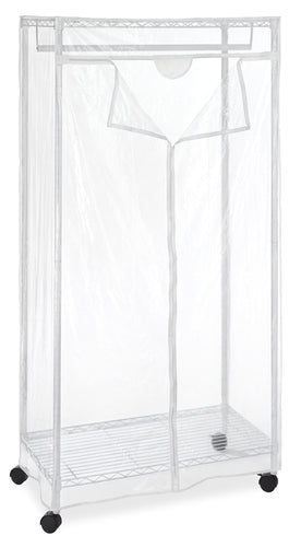 Storage organizer whitmor supreme clothes closet clear