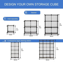 Storage organizer kousi wire storage cubes modular metal cubbies organizer customizable metal rack cloths closet cubes storage shelves multifuncation shelving unit 8 cubes 4 hanging sections