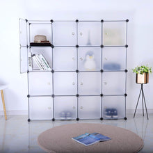 Budget bastuo 16 cubes diy storage cabinet clothes wardrobe closet bookcase shelf baskets modular cubes closet for toys books clothes white with doors