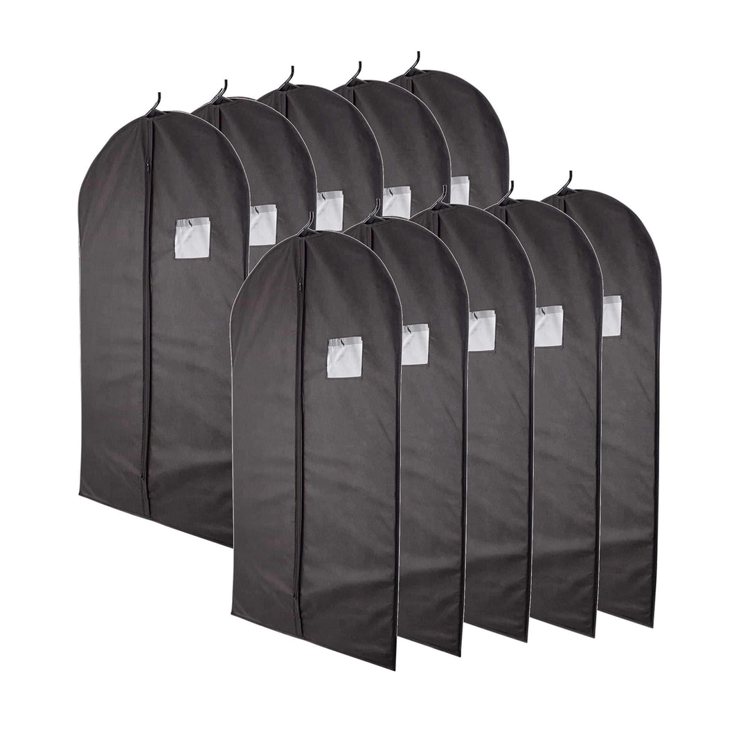 Amazon best plixio 40 black garment bags for clothing storage of suits dresses dance costumes includes zipper transparent window 10 pack