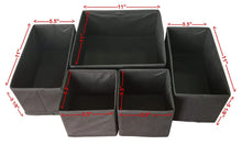 Get sodynee foldable cloth storage box closet dresser drawer organizer cube basket bins containers divider with drawers for underwear bras socks ties scarves 6 pack black
