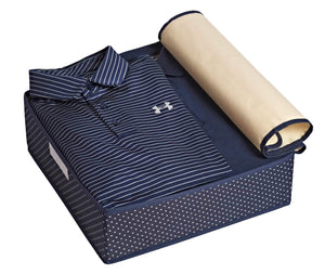 Amazon topline goods spark premium set of 3 foldable covered drawer organizer closet organizer for socks bras for women underwear baby clothes belts scarves blue