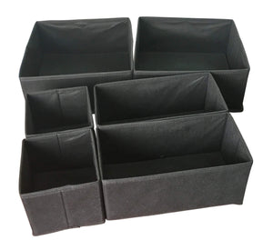 Great sodynee foldable cloth storage box closet dresser drawer organizer cube basket bins containers divider with drawers for underwear bras socks ties scarves 6 pack black